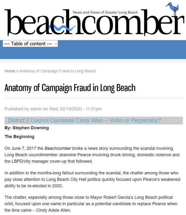 beachcomber article with header